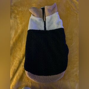 Cozy Black and Tan Sherpa Dog Vest